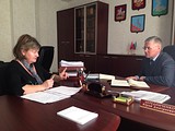 Фото: Встреча с главой г. п. Заречье октябрь 2015 года
