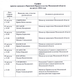 График приема граждан в Правительстве Московской области