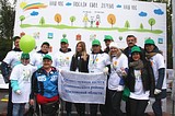 Посадка деревьев в спортивном парке отдыха имени Героя России Ларисы Лазутиной