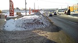 Сугробы на обочинах Можайского шоссе