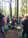 Субботник в Подушкинском лесопарке