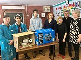 Вручение столярного станка воспитанникам Старо Городской школы-интерната